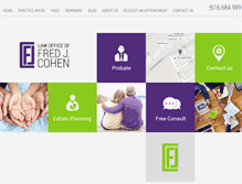 Tablet Screenshot of fredcohenlaw.com